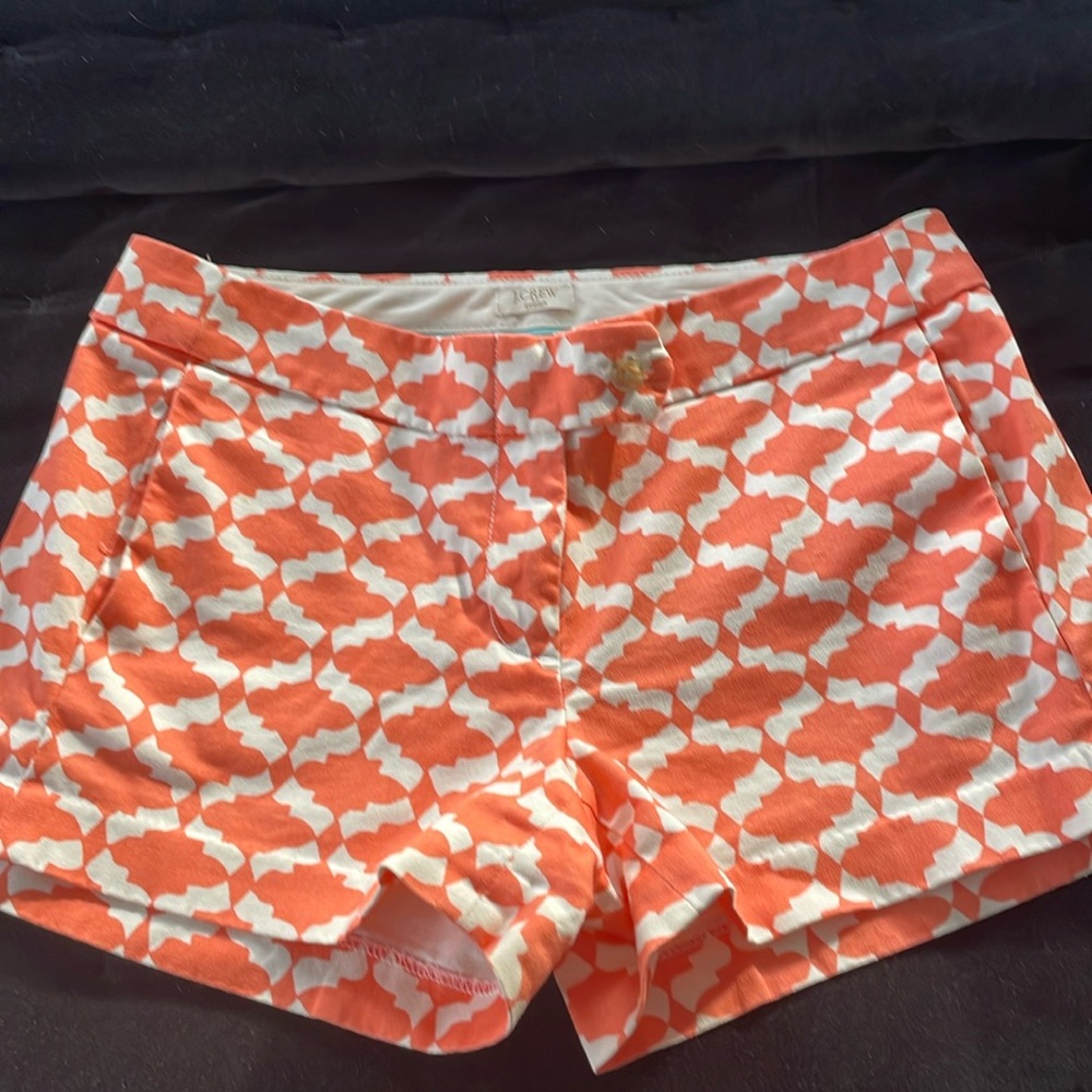 Jcrew factory tangerine colored shorts.